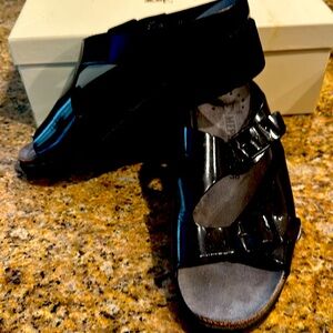 Mephisto Elka Sandals Black Patent Leather 38